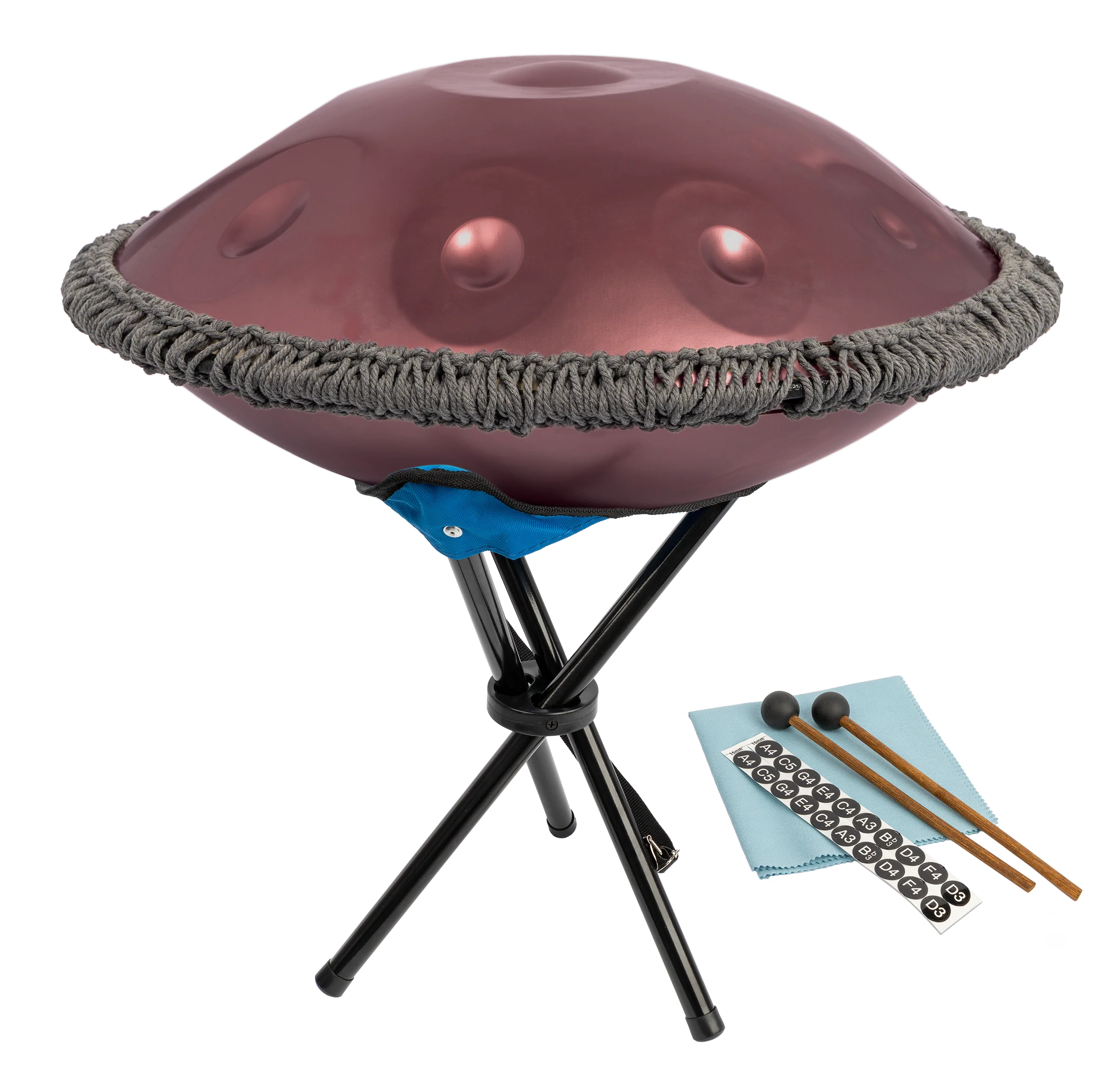 Mano Percussion ManoPan 10-Note Handpan (D Kurd Tuning) - Purple - Image 3