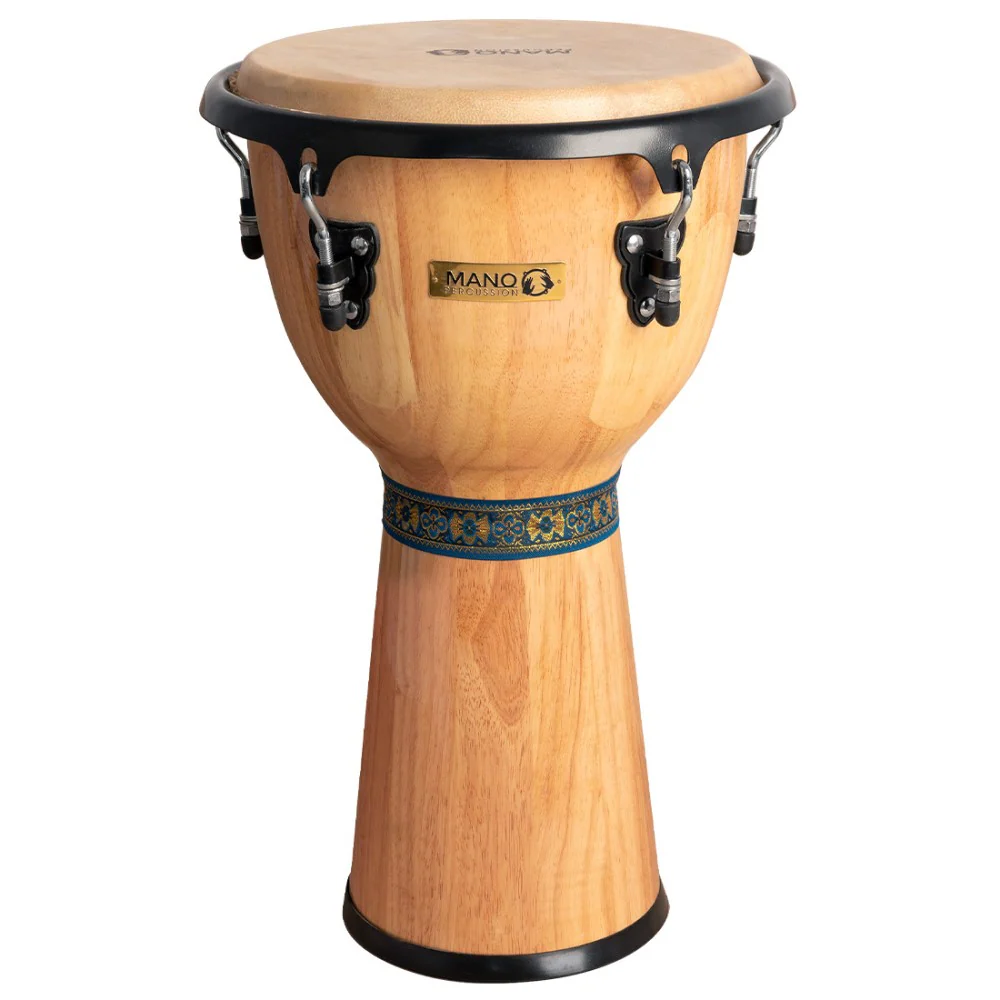 Mano Percussion MP1522 Pro 12 Wood Shell Djembe - Natural - Image 2