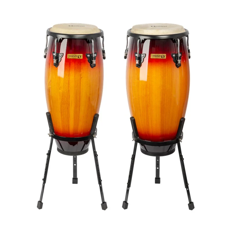 Mano Percussion MP1601BSSB Conga Set of 10inch & 11inch in Sunburst with Basket Stands - Image 2