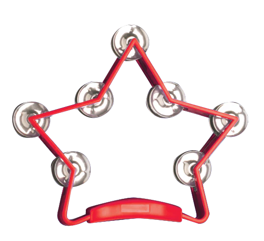 Mano Percussion TMP50R Star Shaped Tambourine Red
