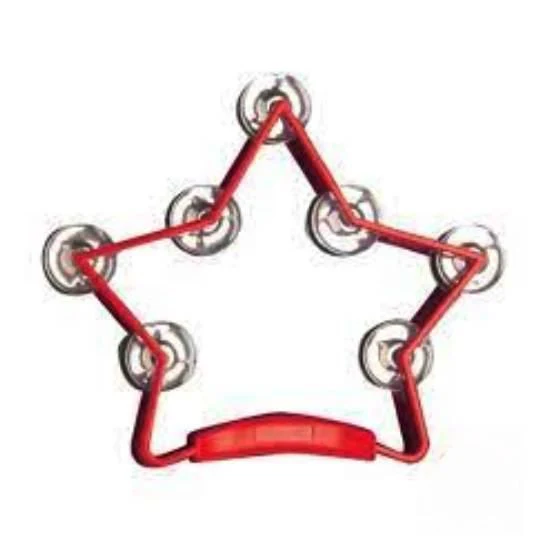 Mano Percussion TMP50R Star Shaped Tambourine Red - Image 2