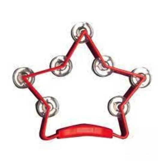 Mano Percussion TMP50R Star Shaped Tambourine Red - Image 3