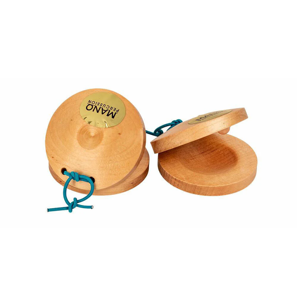 Mano Percussion UE855 5.8cm Natural Wood Castanets - Image 3