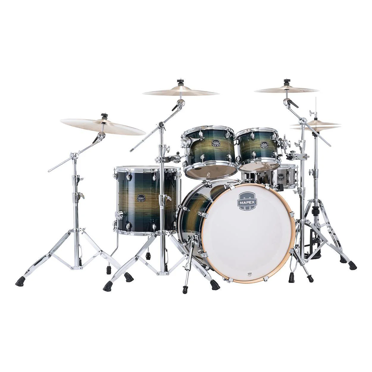Mapex AR529SET Armory Series 5-Piece Drum Kit with 22in Bass Drum in Rainforest Burst