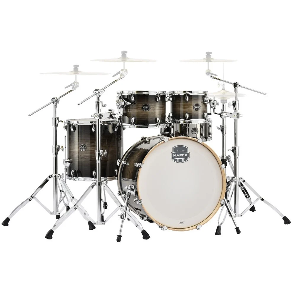 Mapex Armory Series AR529S 22/10/12/16+14S 5pc Drum Shell Pack - Black Dawn