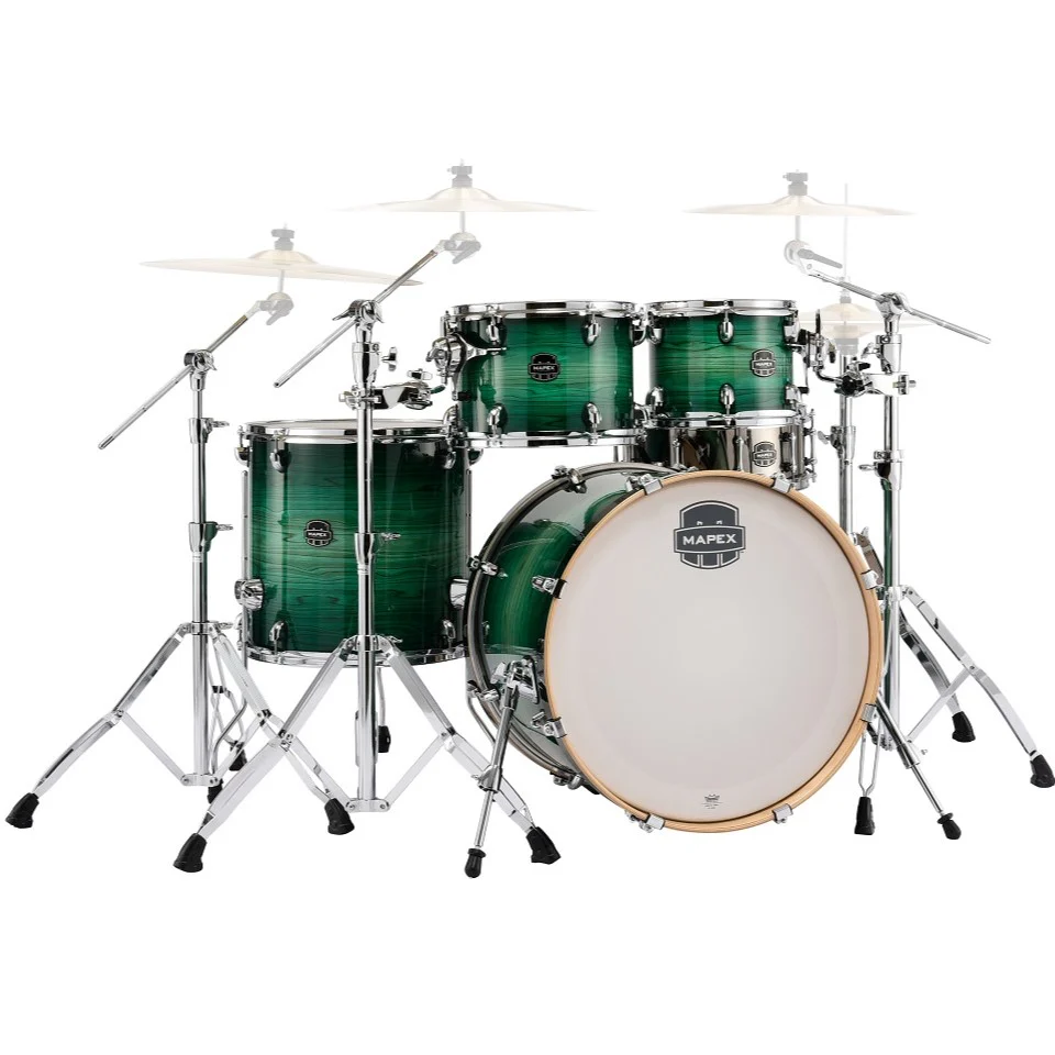 Mapex Armory Series AR529S 22/10/12/16+14S 5pc Drum Shell Pack - Emerald Burst - Image 2