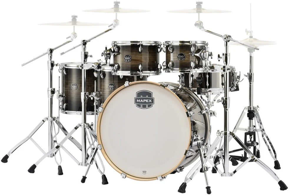 Mapex Armory Series AR628SFU 22/10/12/14/16+14S 6pc Drum Shell Pack - Black Dawn