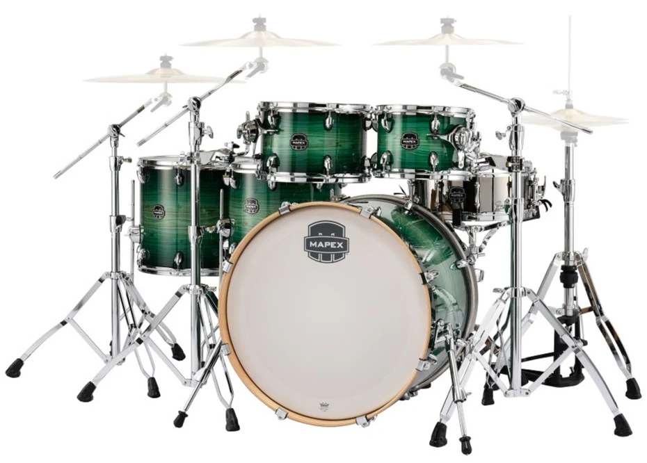 Mapex Armory Series AR628SFU 22/10/12/14/16+14S 6pc Drum Shell Pack - Emerald Burst - Image 2