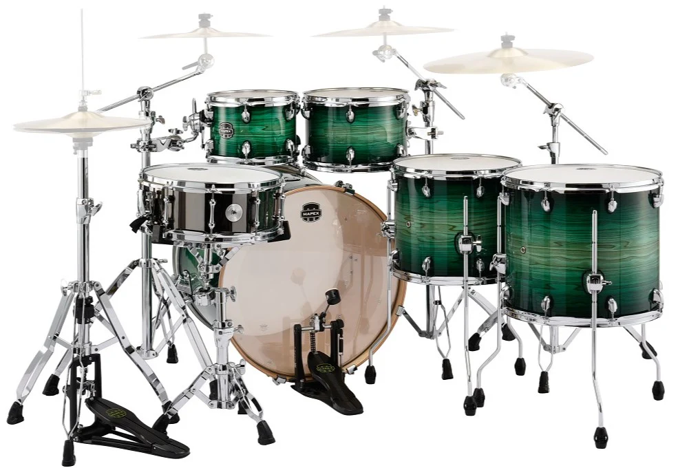 Mapex Armory Series AR628SFU 22/10/12/14/16+14S 6pc Drum Shell Pack - Emerald Burst - Image 3