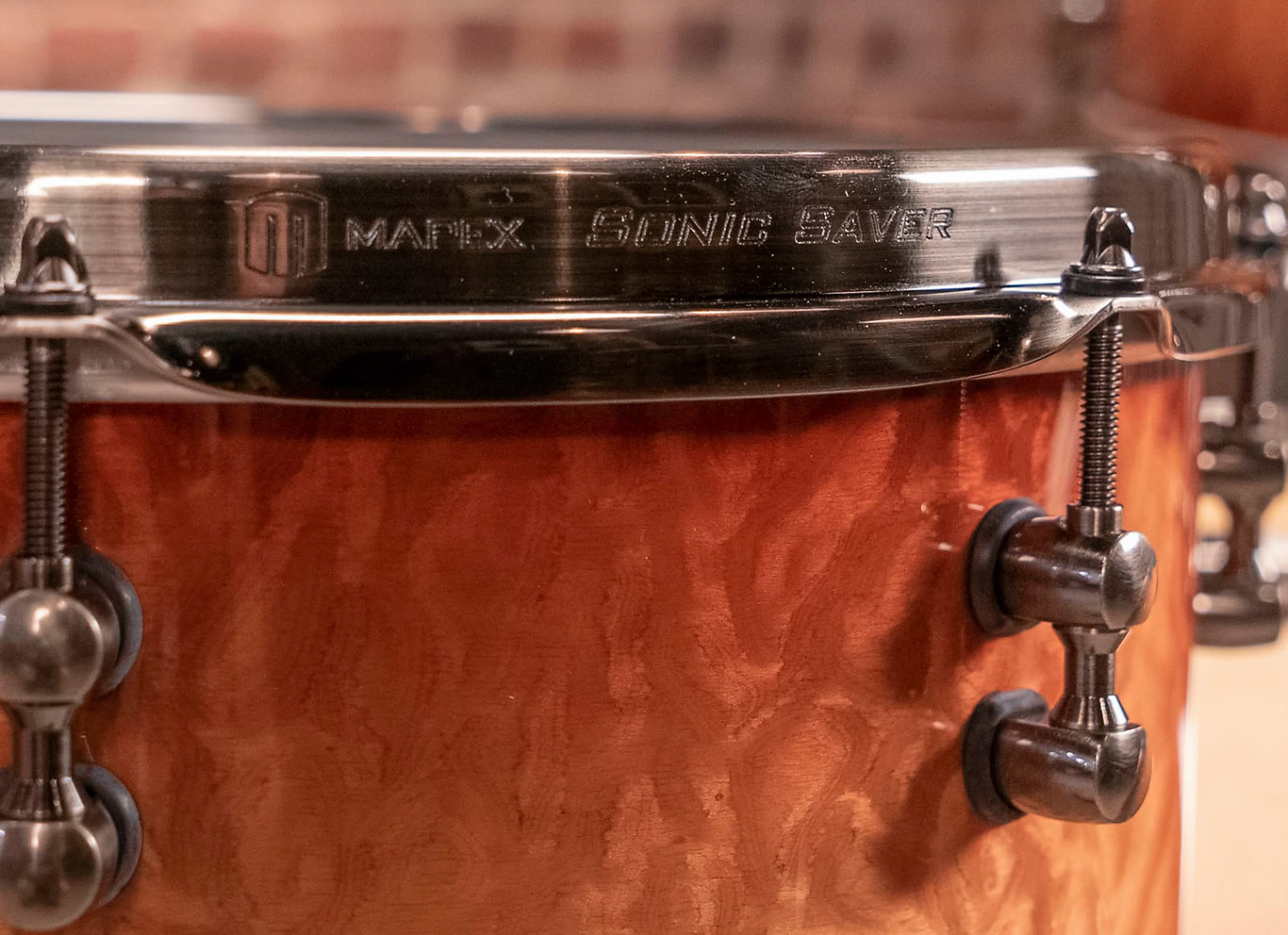 Mapex Black Panther Design Lab Cherry Bomb 22" 4 Piece Drum Kit Shell Pack - Peach Burl Burst - Image 6