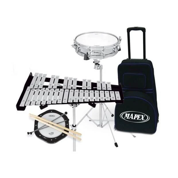 MAPEX COMBO 32 NOTE BELL & SNARE KIT W/PRAC PAD & BAG W/-WHEELS - Image 2