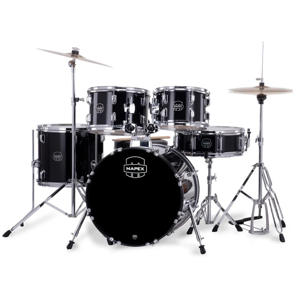 Mapex Comet 5pce 18 Drum Kit w/ Hardware & Cymbals - Black - Image 6