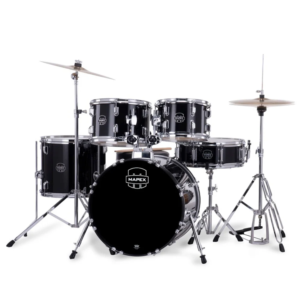 Mapex Comet 5pce 22 Drum Kit w/ Hardware & Cymbals - Black - Image 5