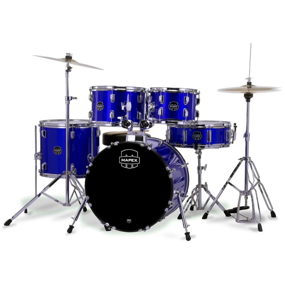 Mapex Comet 5pce 22 Drum Kit w/ Hardware & Cymbals - Indigo Blue - Image 6