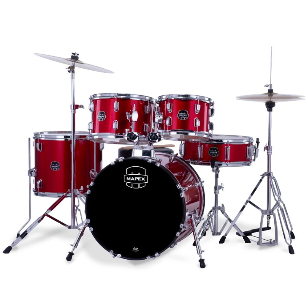 Mapex Comet 5pce 22 Drum Kit w/ Hardware & Cymbals - Infra Red - Image 6