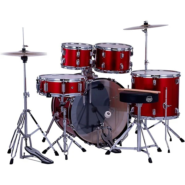 Mapex Comet 5pce Drum Kit With Hardware/Cymbals - Infra Red - Image 2