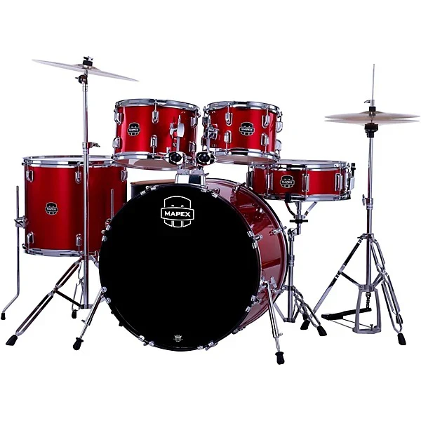Mapex Comet 5pce Drum Kit With Hardware/Cymbals - Infra Red - Image 6