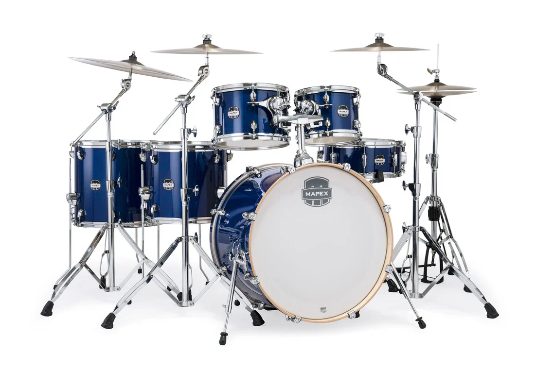 Mapex Mars Maple 6pc Drum Kit 22/10/12/14/16/SD Shell Pack in Midnight Blue