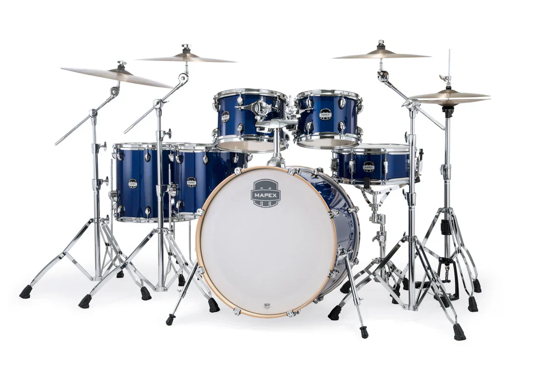 Mapex Mars Maple 6pc Drum Kit 22/10/12/14/16/SD Shell Pack in Midnight Blue - Image 3