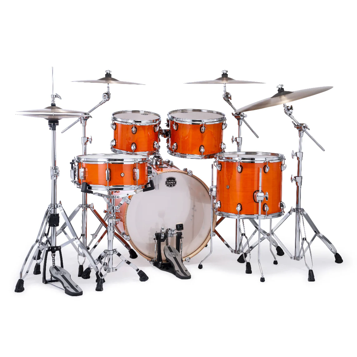 Mapex Mars Maple Fast Shell Pack 22/10/12/16F/14S in Glossy Amber - Image 2