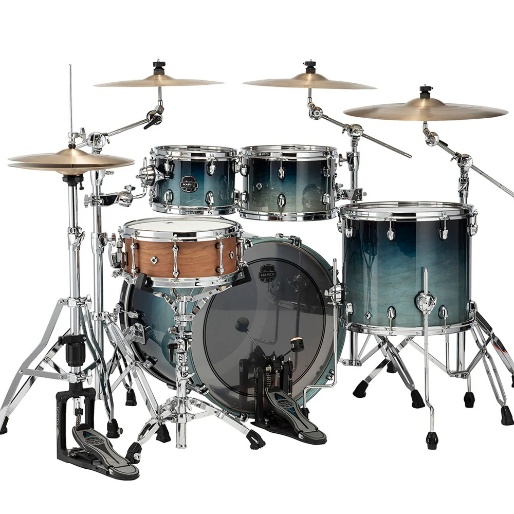 Mapex Saturn Drum Kit  22,10,2,4,6 - Fst Tea Blue Fade - Image 2