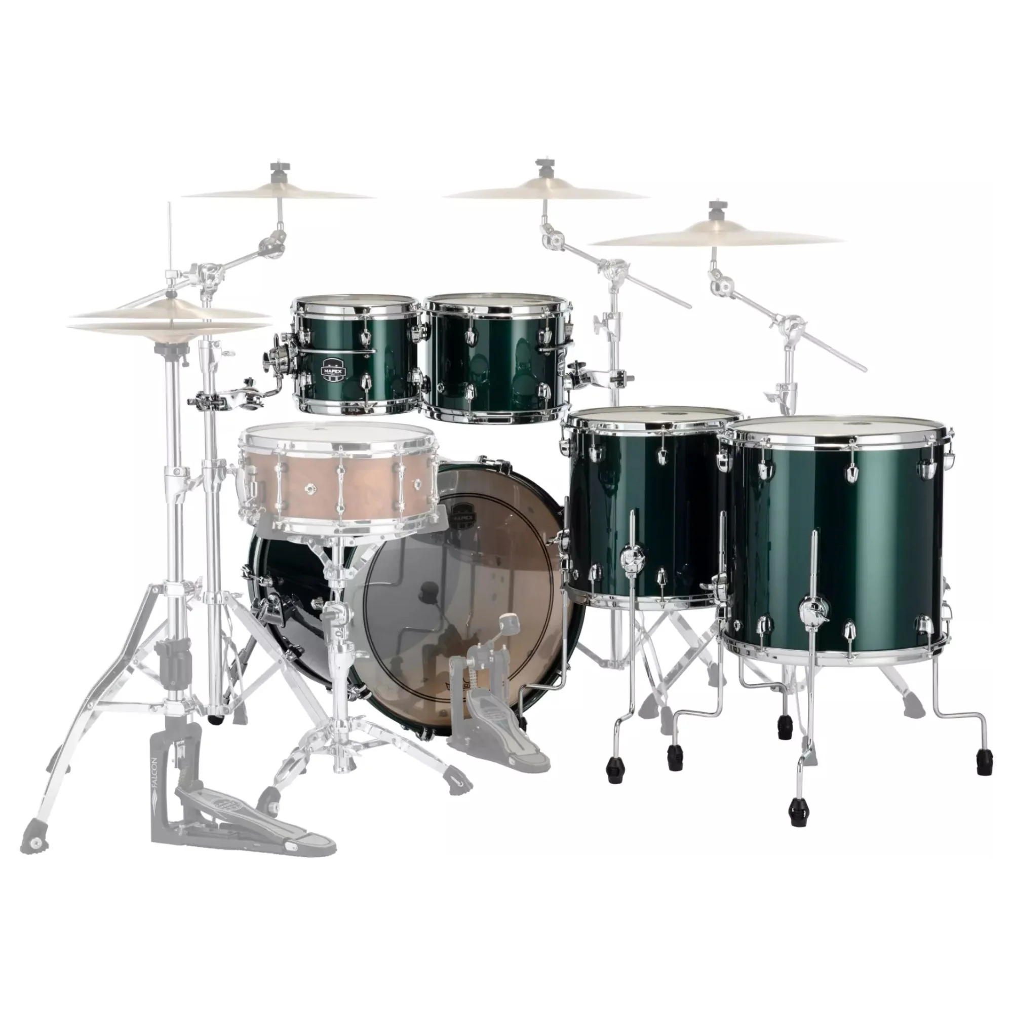 Mapex Saturn Evolution Shell Pack 22/10/12/16 Brunswick Green - Image 2
