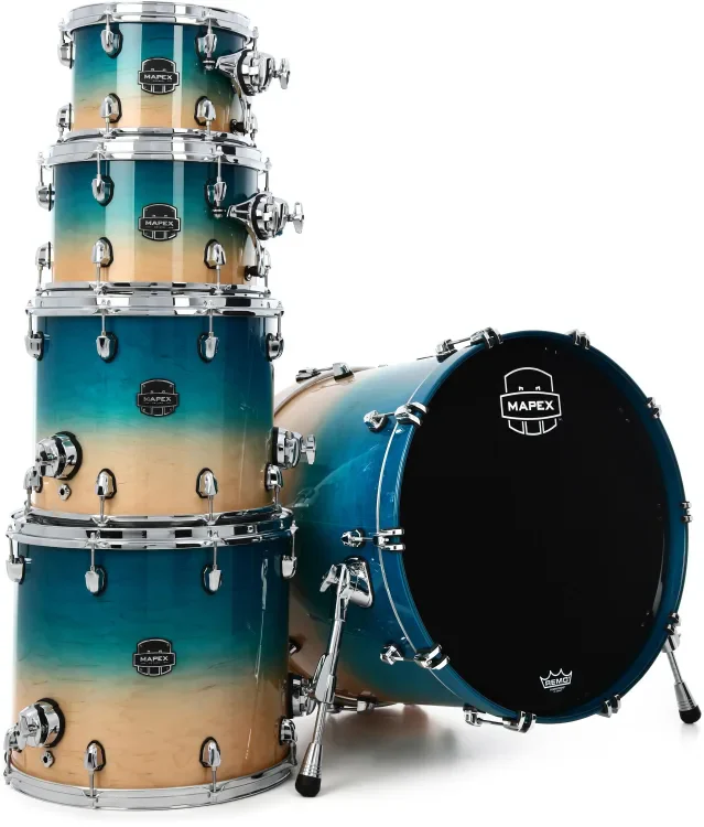 Mapex Saturn Shell Pack 22/10/12/14/16 Aqua Fade - Image 2