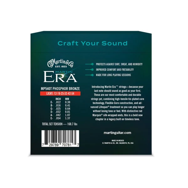 Martin Era Treated Acoustic Guitar Strings 12- 54 Light - Image 2