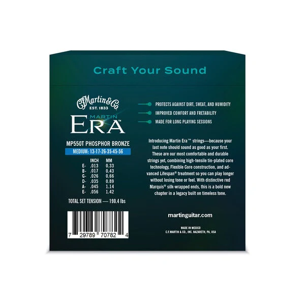 Martin Era Treated Acoustic Guitar Strings 13- 56 Medium - Image 2