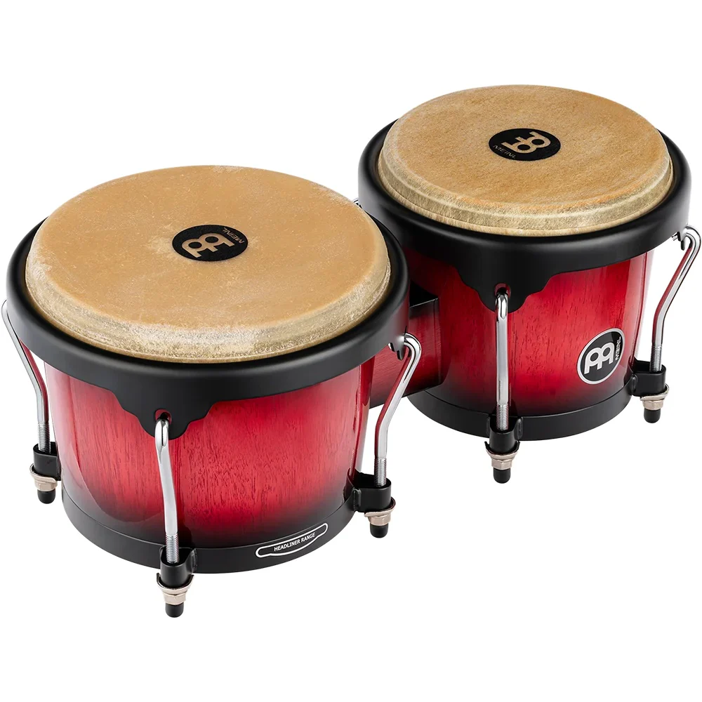 Meinl 6 3/4 & 8 Wood Bongo - Wine Red Burst - Image 2