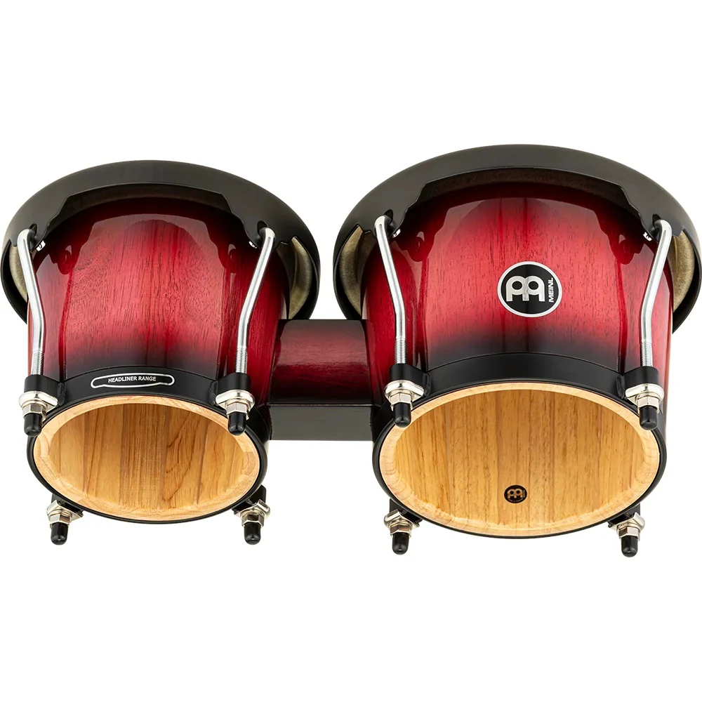 Meinl 6 3/4 & 8 Wood Bongo - Wine Red Burst - Image 3