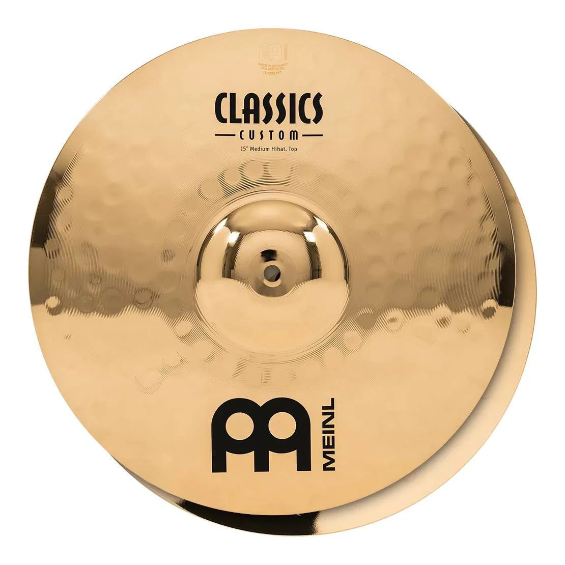 Meinl Classics Custom Brilliant 15 Inch Medium Hi Hats Cymbals
