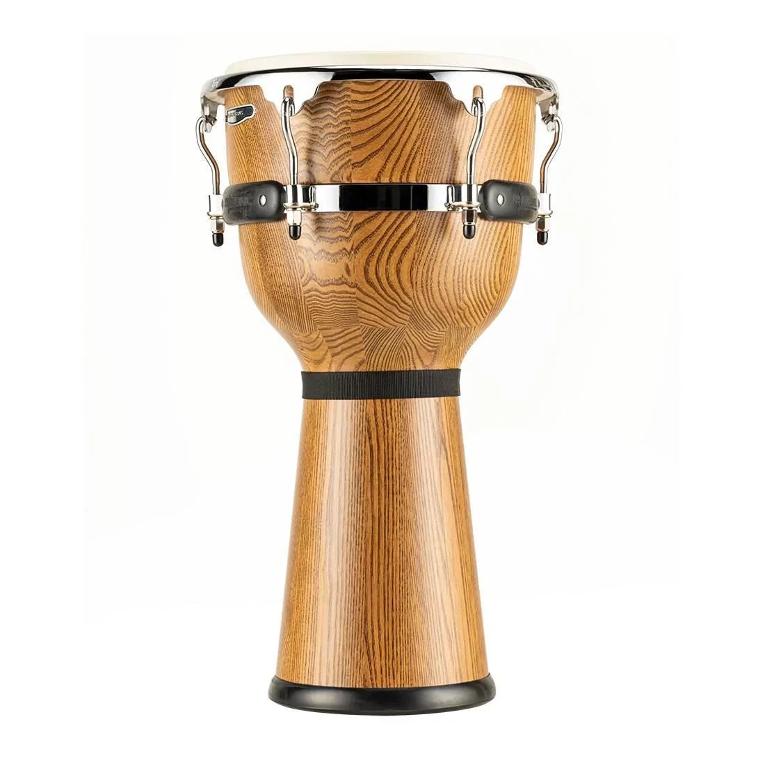 Meinl DJW3ZFA-M 12in Floatune Series Wood Djembe in Zebra Finished Ash - Image 2