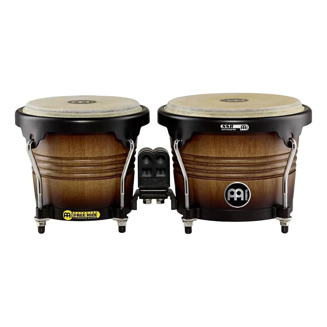 Meinl FWB190ATB-M 6 3/4 Inch & 8 Inch Wood Bongo Antique Tobacco Burst