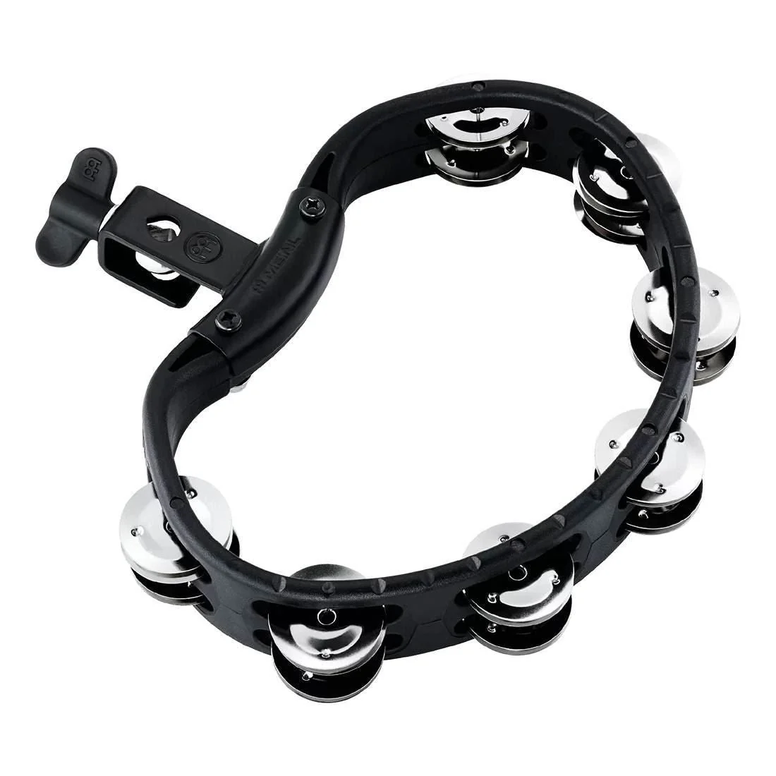 Meinl HTMT2BK Steel Jingles Mountable Tambourine in Black