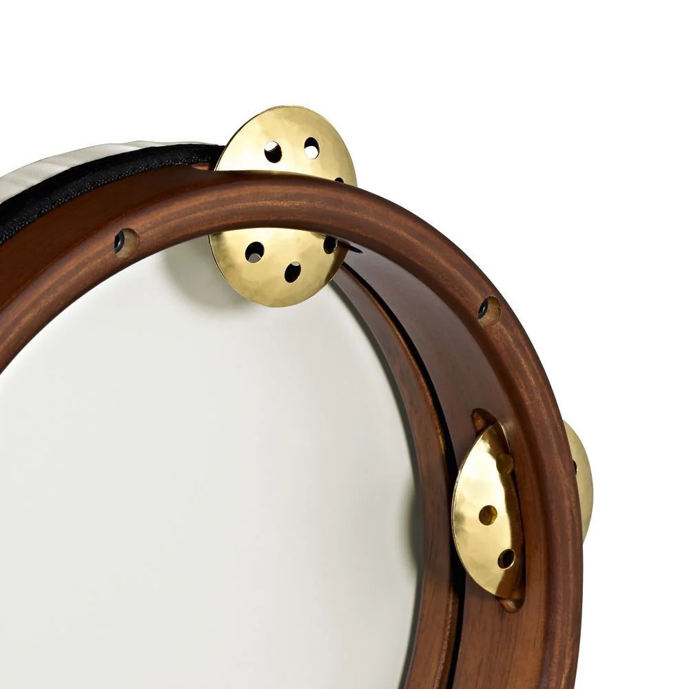 Meinl PAV12AB-M-TF 12in True Feel Headed Vented Jingles Tambourine in African Brown - Image 2