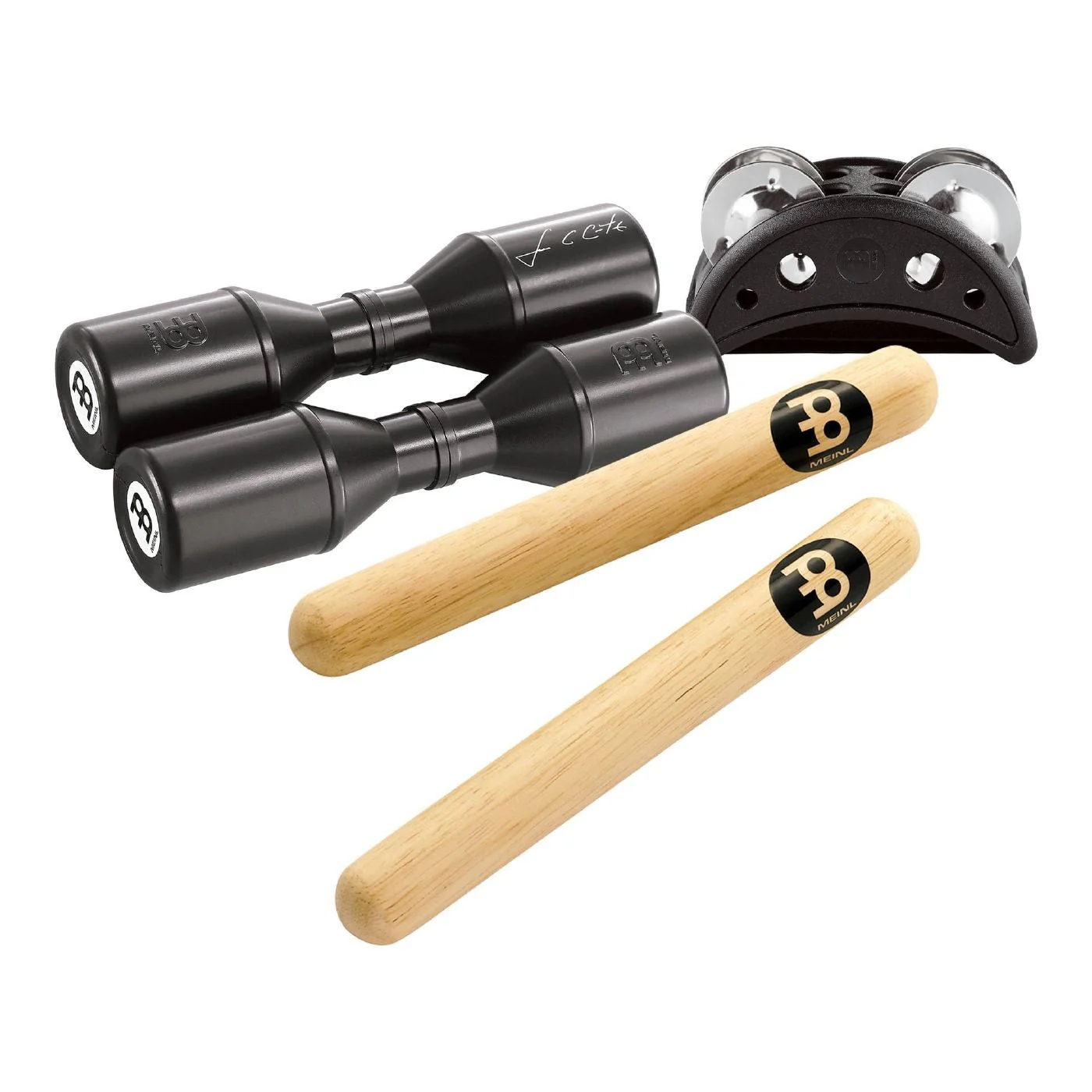 Meinl PP-1 Percussion Pack: Cl1Hw Sh4Bk Cfjs2S-Bk