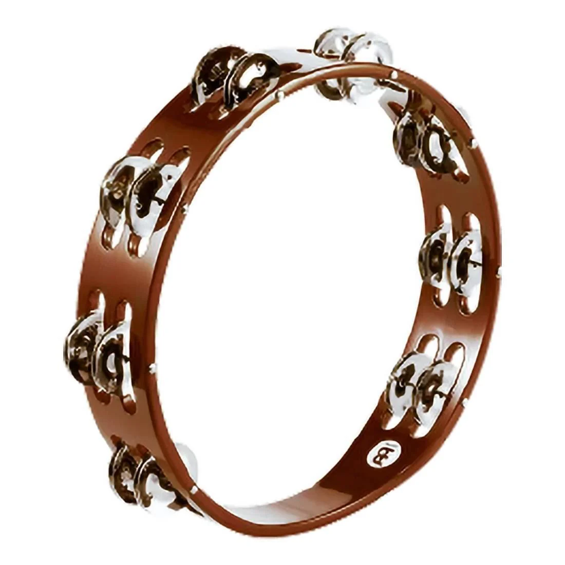 Meinl TA2AB Steel Jingles Tambourine 2 Rows in African Brown