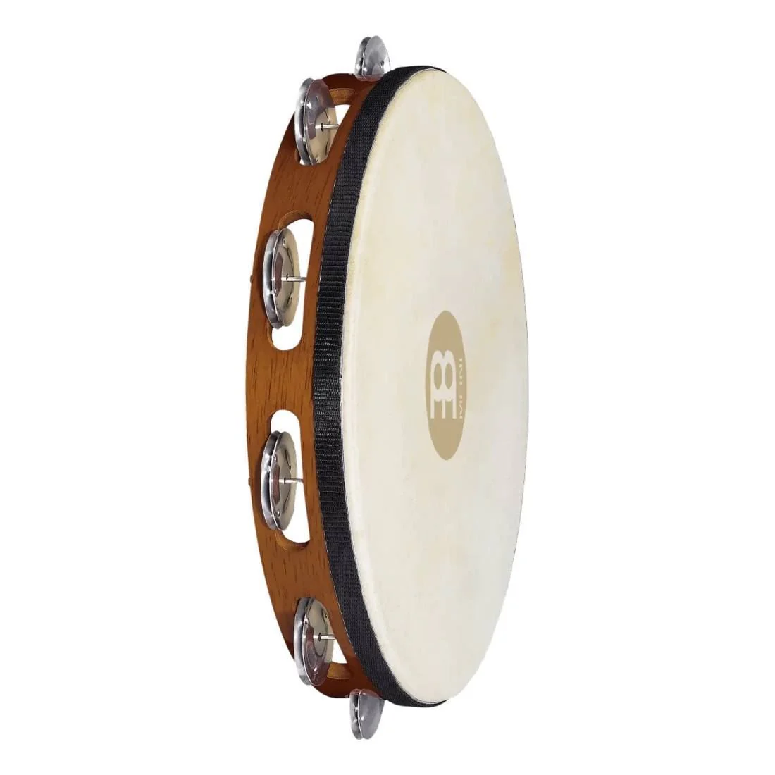 Meinl TAH1A-AB Aluminum Jingles Tambourine 1 Row in African Brown - Image 2