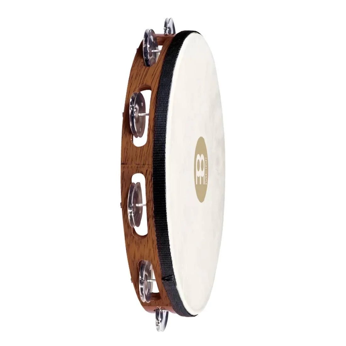 Meinl TAH1AB Steel Jingles Tambourine 1 Row in African Brown - Image 2