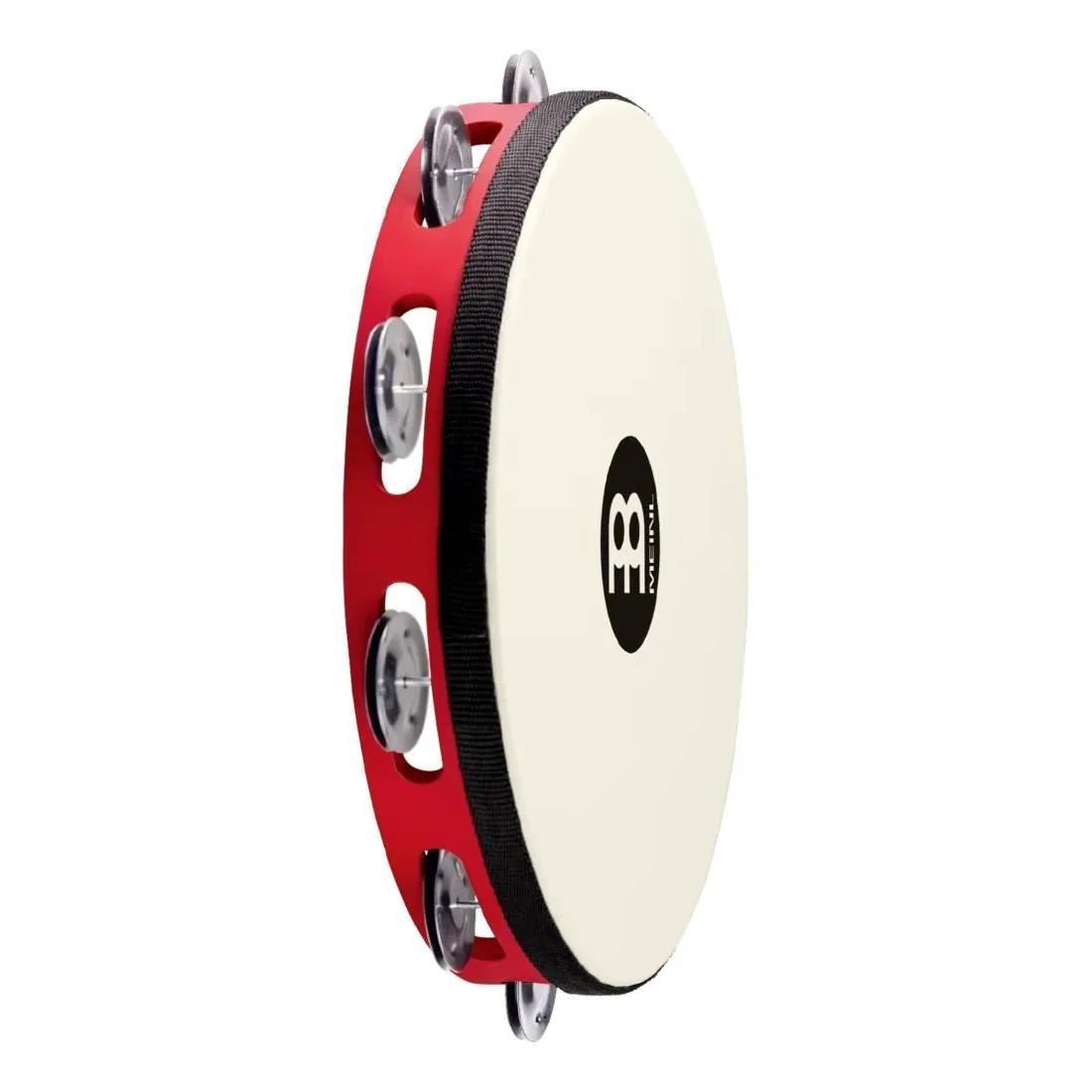 Meinl TAH1BK-R-TF Black Plated Steel Jingles Tambourine 1 Row in Red - Image 2