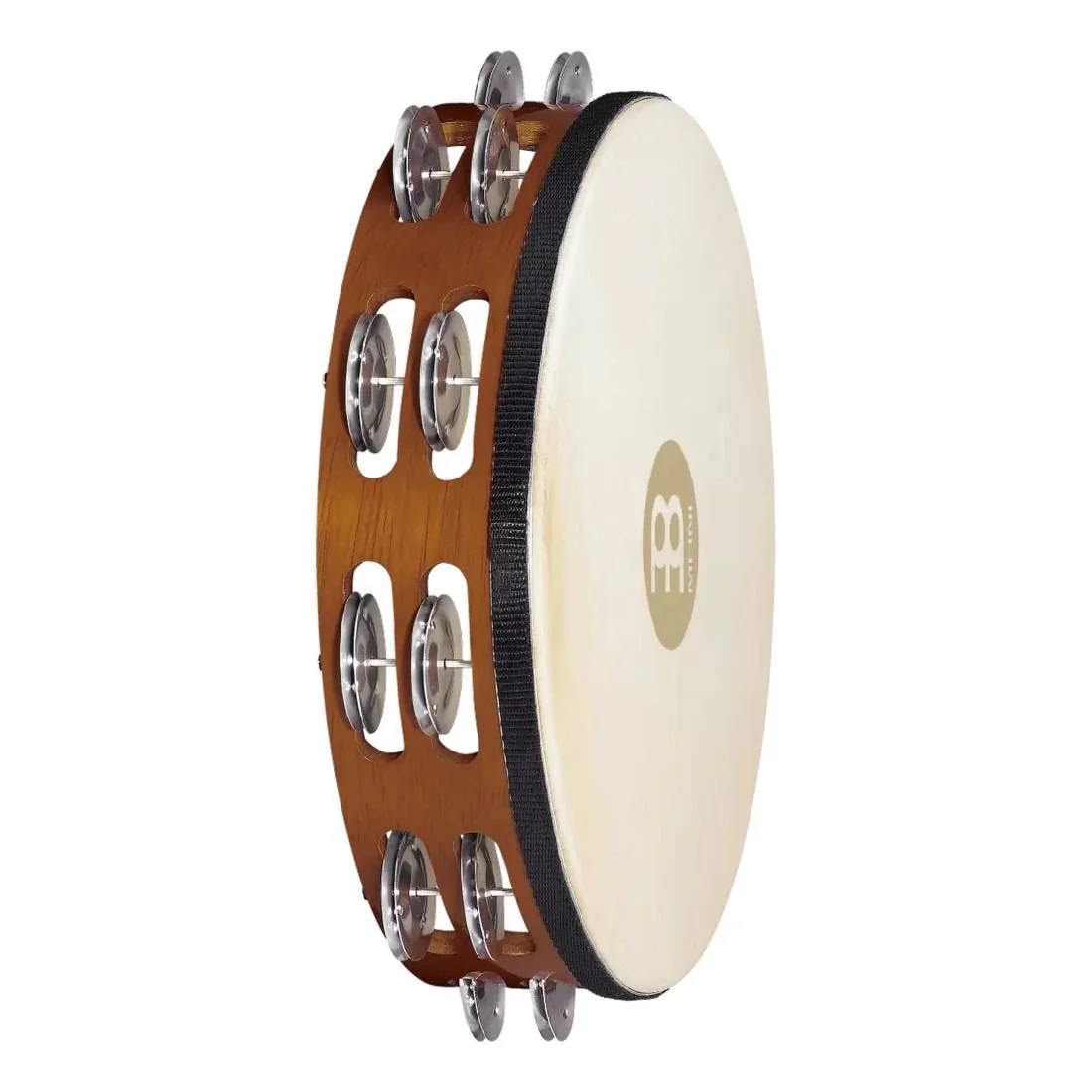 Meinl TAH2A-AB Aluminum Jingles Tambourine 2 Rows in African Brown - Image 2