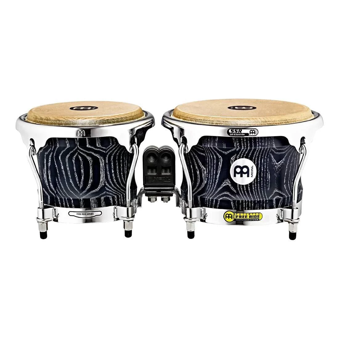 Meinl WB400VBK-M 7 & 8 1/2in Woodcraft Series Wood Bongos in Vintage Black