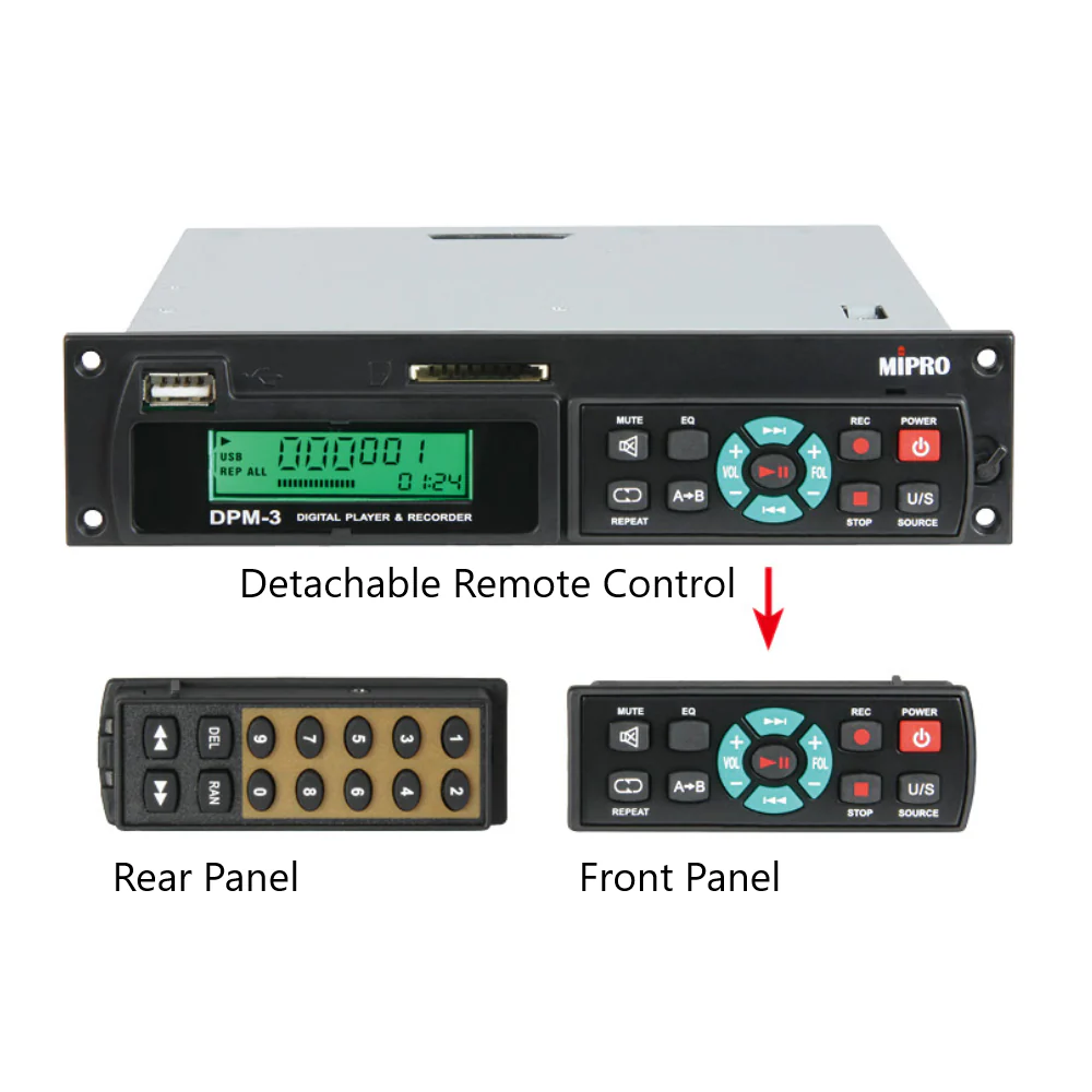 Mipro DPM-3 USB/SD Player & Recorder Module - Image 4