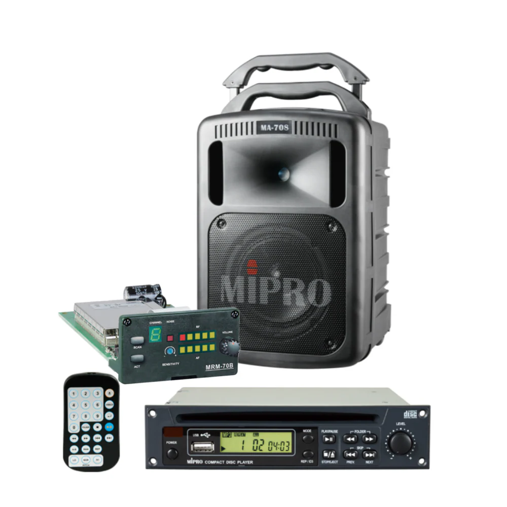 MIPRO MA708 with bluetooth includes MRM70B-5 Receiver and CDM2 CD/USB Player