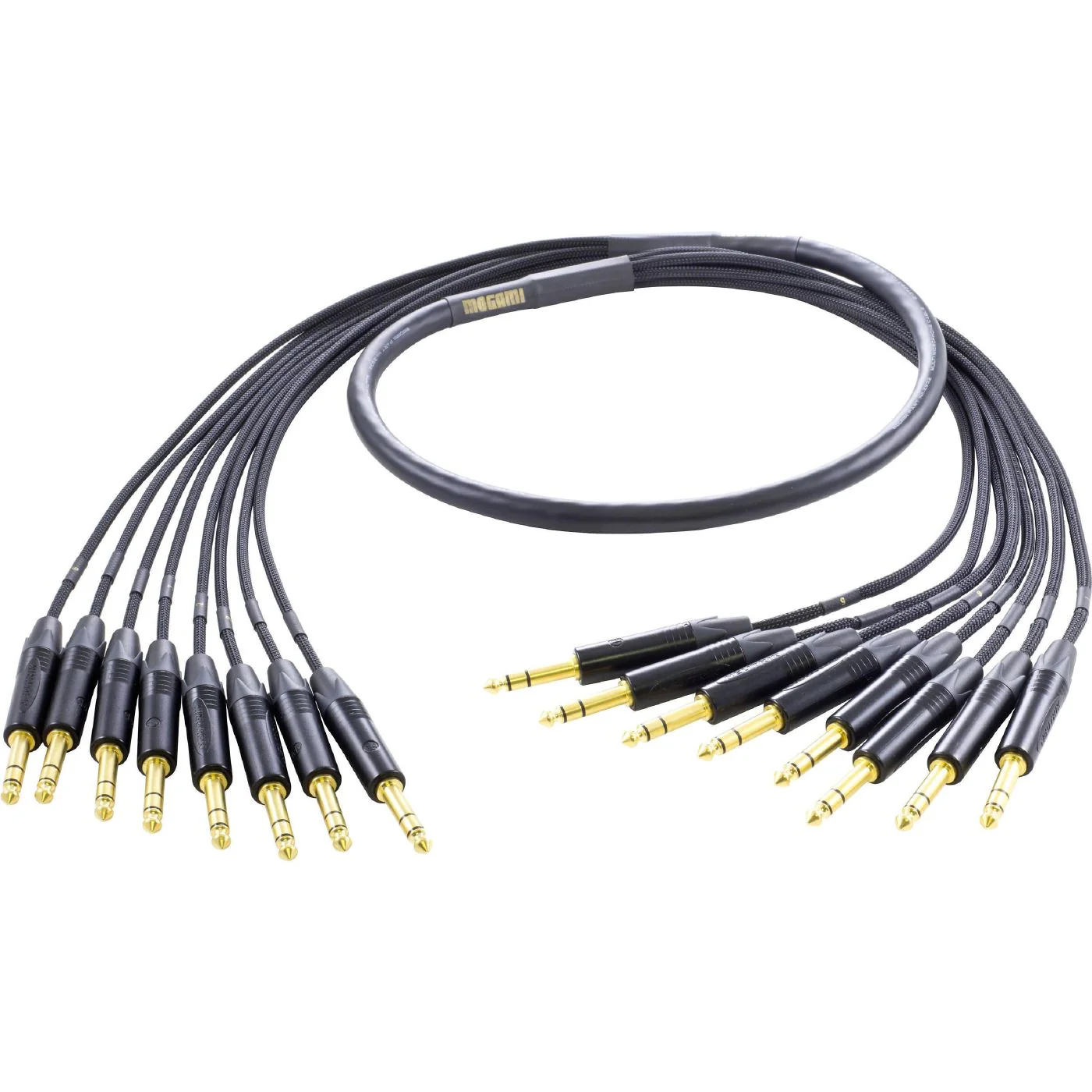 Mogami Gold 8x 1/4 TRS Jack Snake Loom Cable - 10 Foot