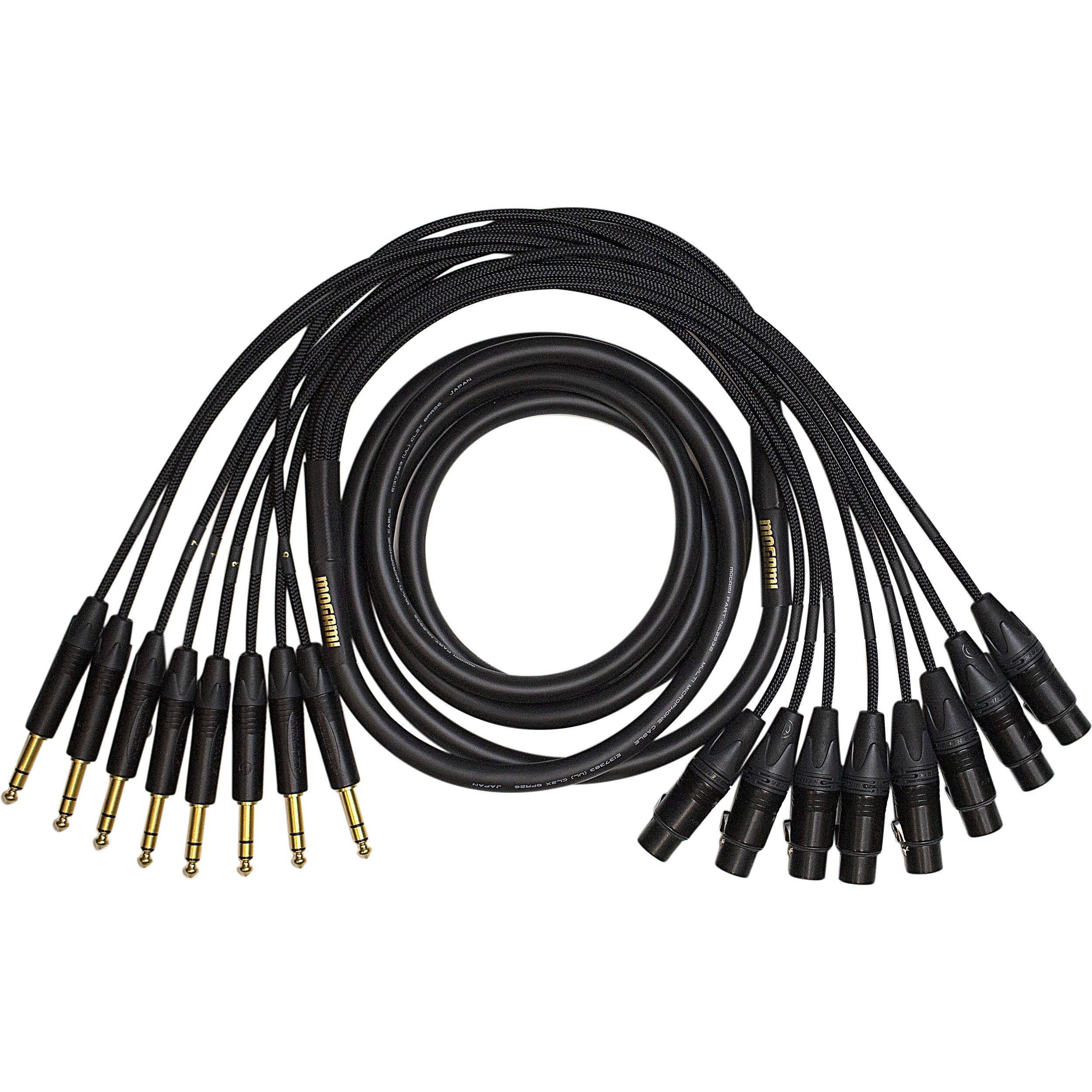 Mogami Gold 8x 1/4 TRS Jack to Female XLR Snake Loom Cable - 5 Foot - Image 2