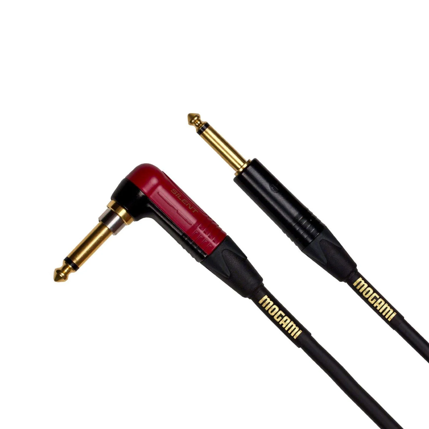 Mogami Gold Right Angle Silent Jack Instrument Cable - 10 Foot