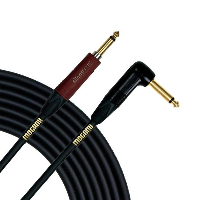Mogami Gold Silent Jack to Right Angle Jack Instrument Cable - 18 Foot - Image 2