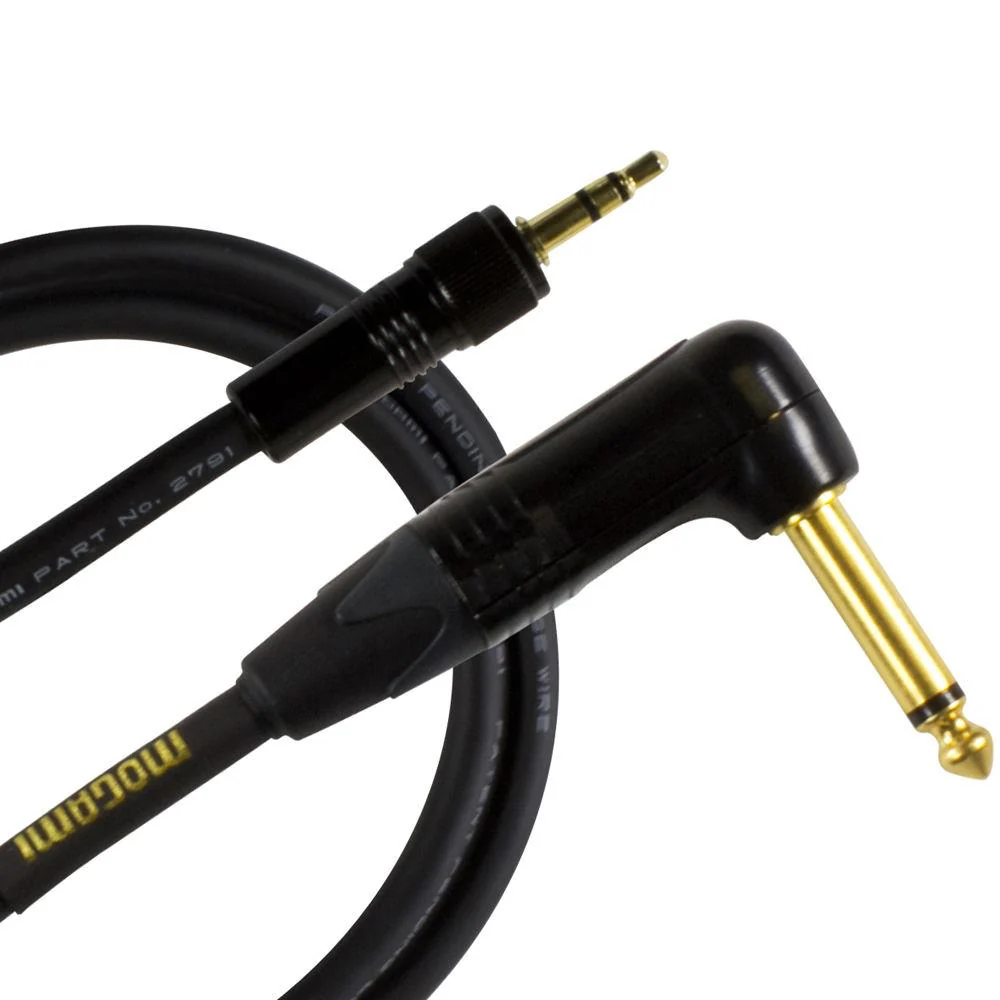 Mogami Gold Wireless Belt Pack Cable 3.5mm TRS Locking Jack to 1/4 TS Jack - Image 2